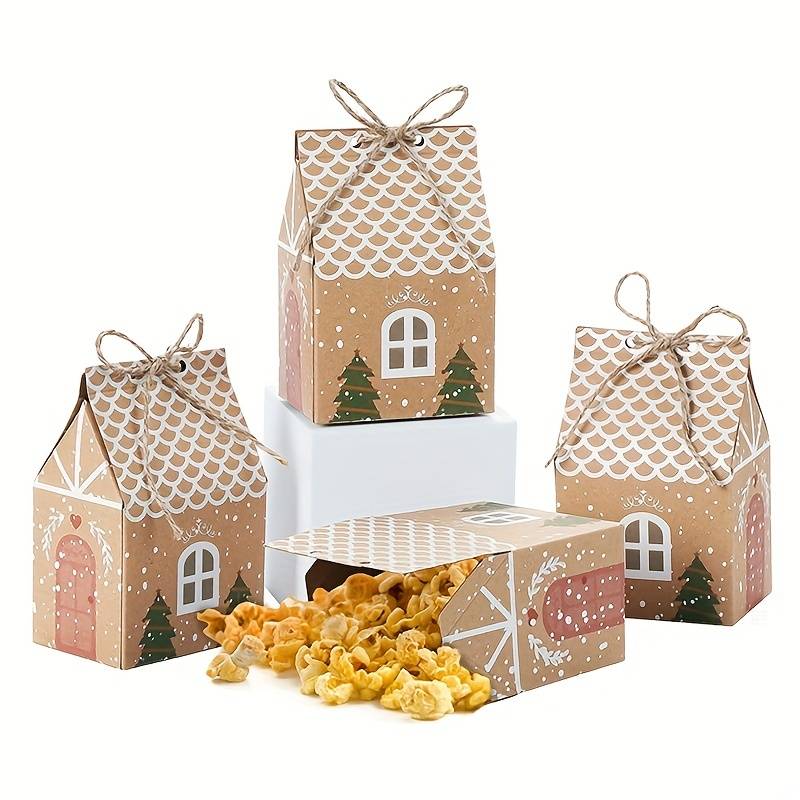 Christmas Candies Treats Boxes For Gift Giving Small Kraft - Temu